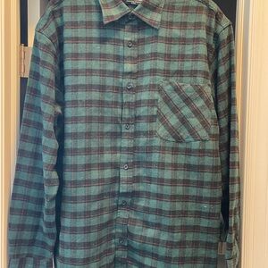Tailor Vintage Men’s Plaid Flannel Shirt – Size XXL, 100% Cotton